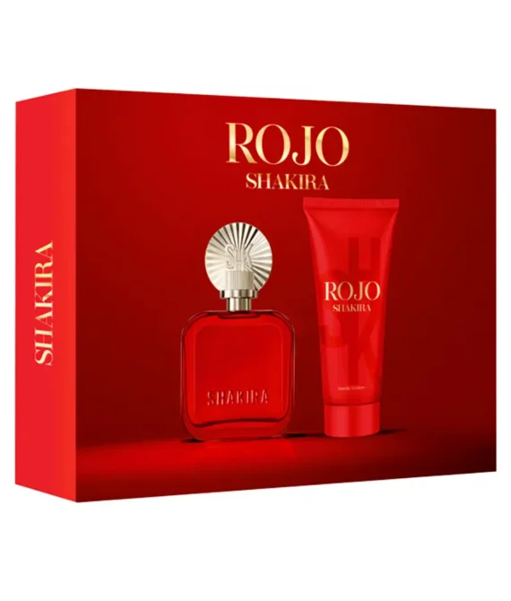 Луксозен комплект за жени – Shakira ROJO EDP Lot 2 pcs – Дървесен аромат с кардамон
