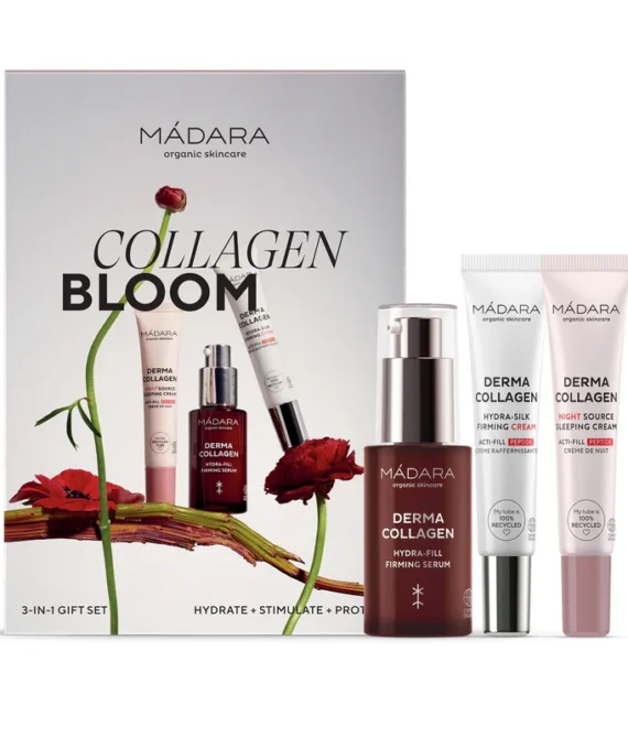Дамски луксозен комплект за грижа за кожата на лицето – MÁDARA Organic Skincare Collagen Bloom Set