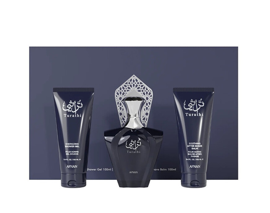 Мъжки луксозен комплект – Afnan Men's Turathi Blue Gift Set - Image 5