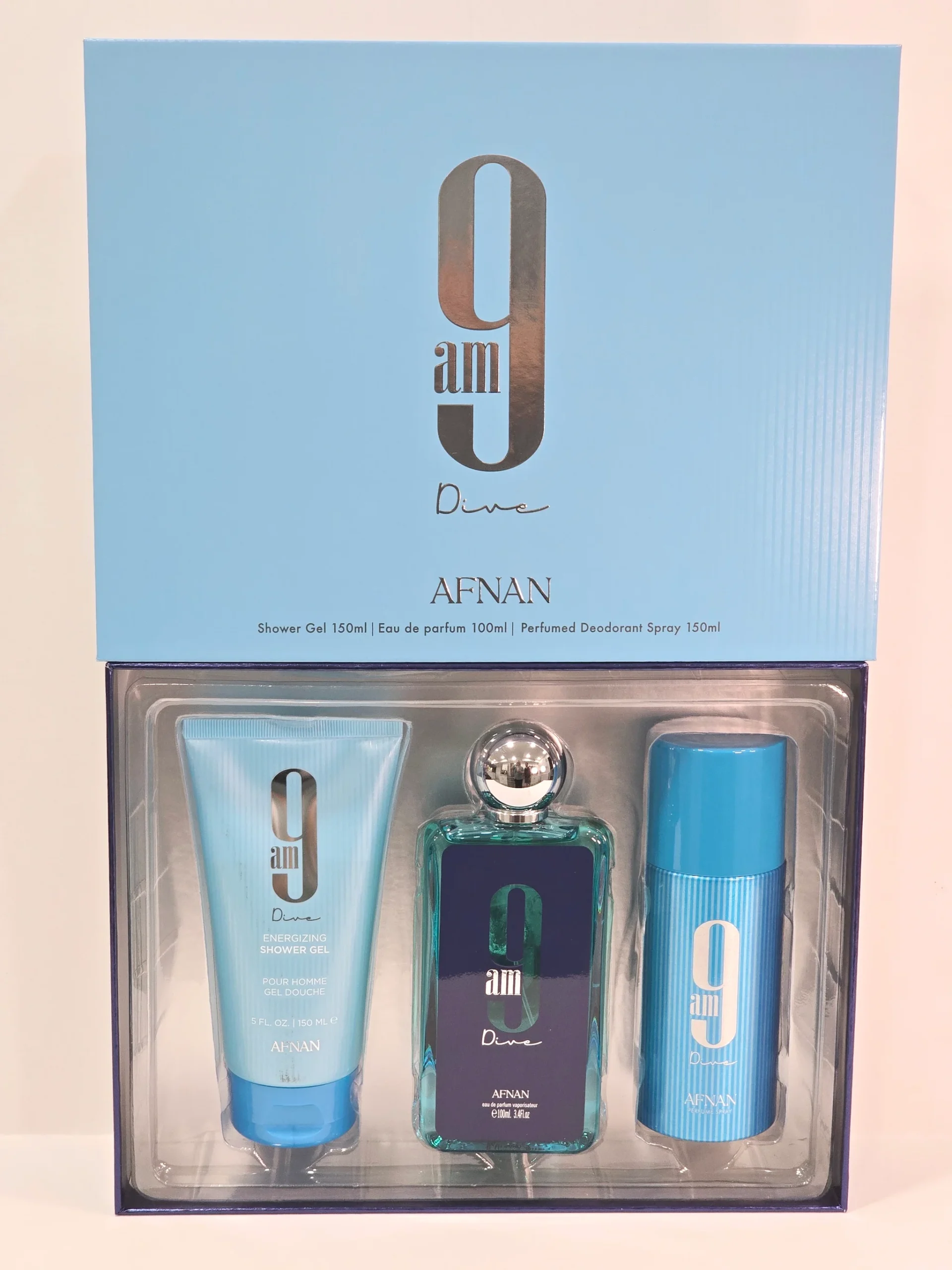 Луксозен комплект за жени и мъже – Afnan 9 AM Dive Gift Set - Image 5