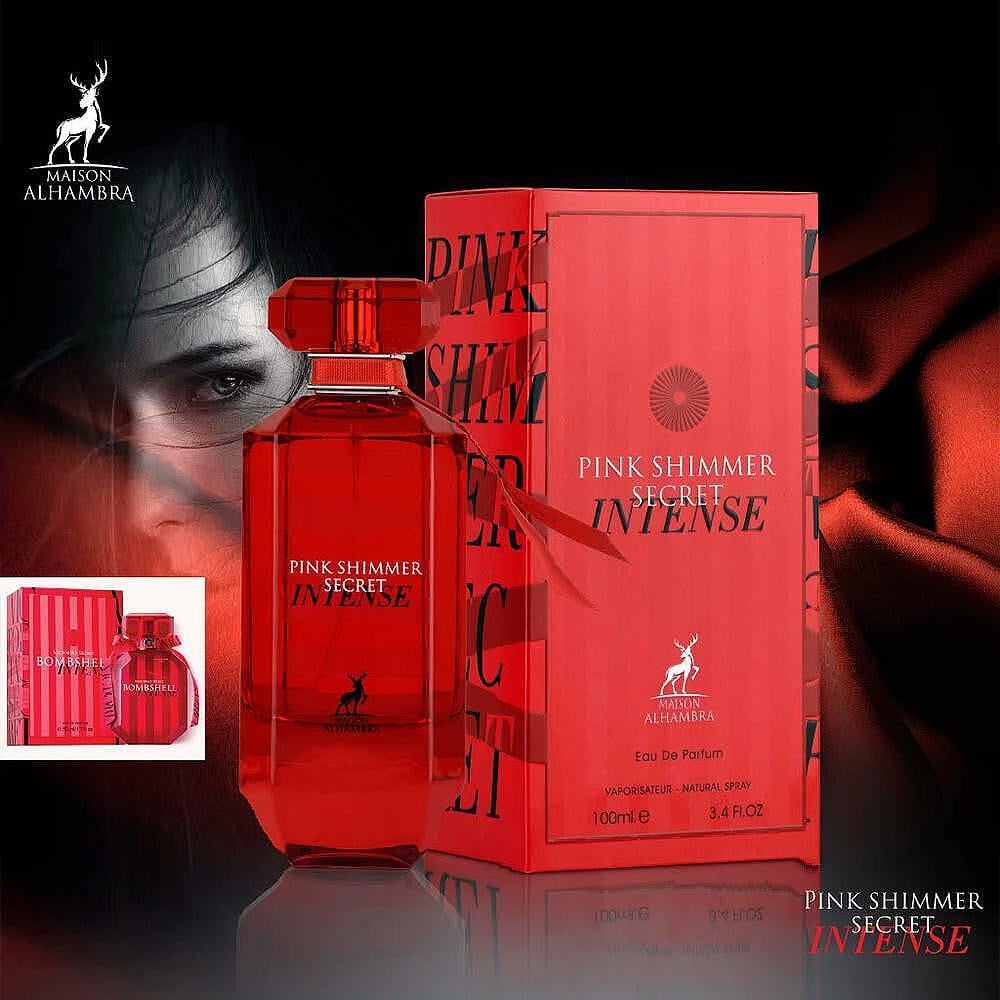 Maison Alhambra Pink Shimmer Secret Intense EDP 100 мл – Гурме аромат с червен божур - Image 7