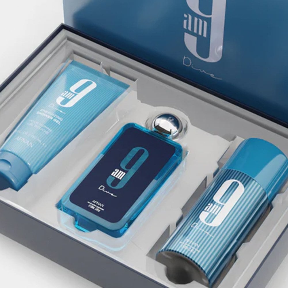 Луксозен комплект за жени и мъже – Afnan 9 AM Dive Gift Set - Image 4