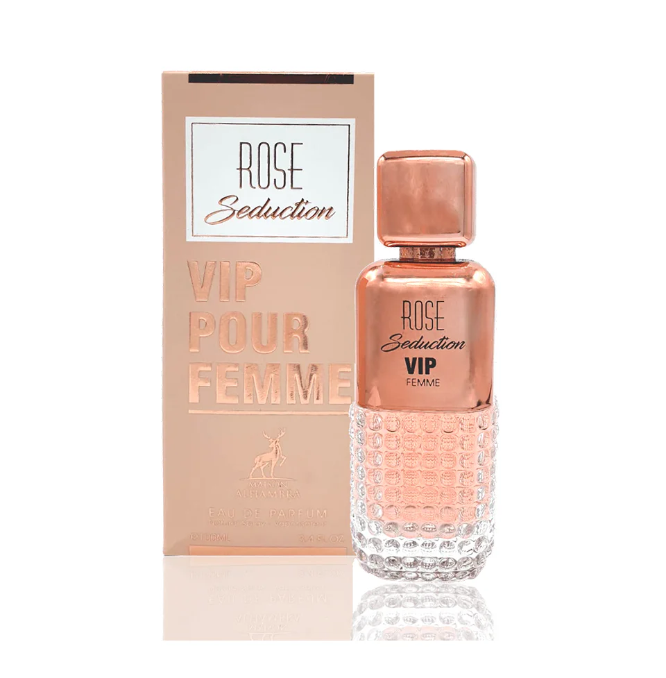 Maison Alhambra Rose Seduction Vip Pour Femme EDP 100 мл – Дървесен аромат с роза - Image 3