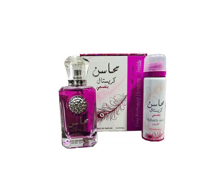 Дамски луксозен комплект – Lattafa Mahasin Crystal Violet Orchid Vanilla Musky Woody Set - Image 6