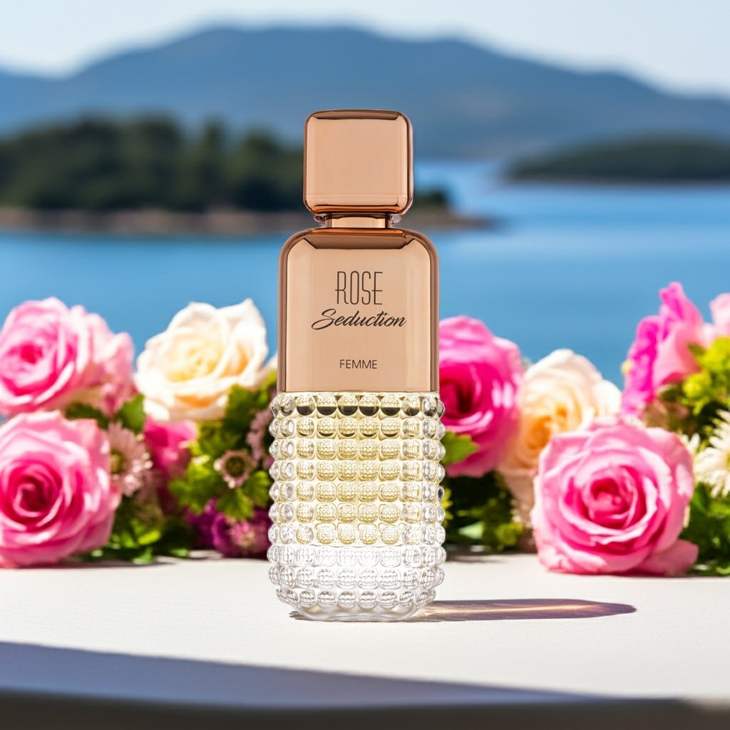 Fragrance World Rose Seduction Femme EDP 100 мл – Дървесен аромат с цитрусови нотки - Image 5