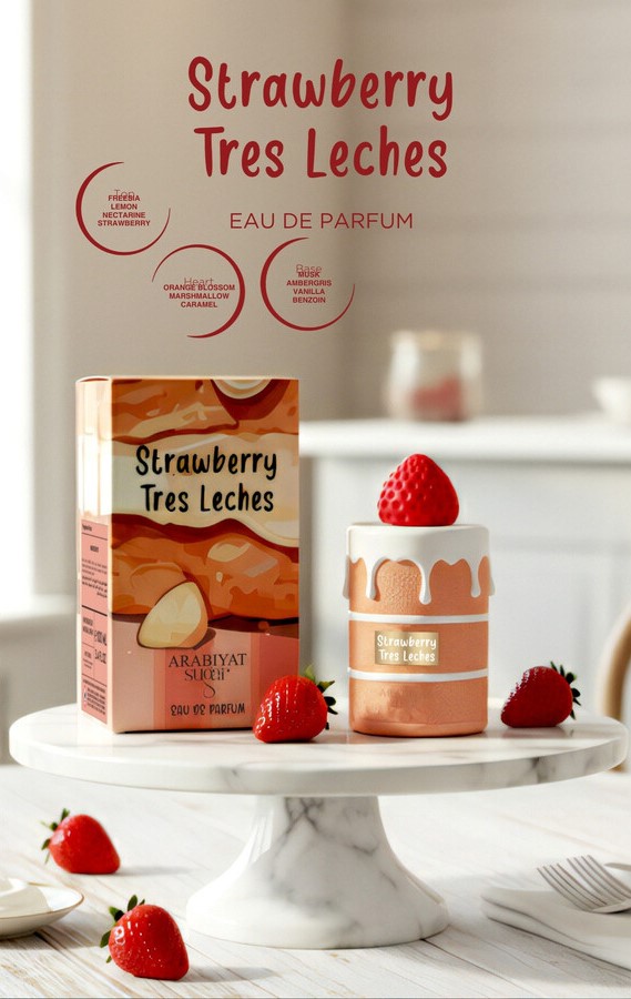 Arabiyat Sugar Strawberry Tres Leches EDP 100 мл – Гурме аромат с портокалов цвят - Image 13