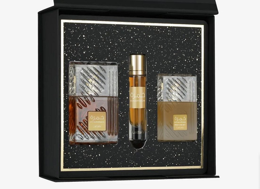 Луксозен комплект за жени и мъже – Lattafa Khamrah Gift Set - Image 3