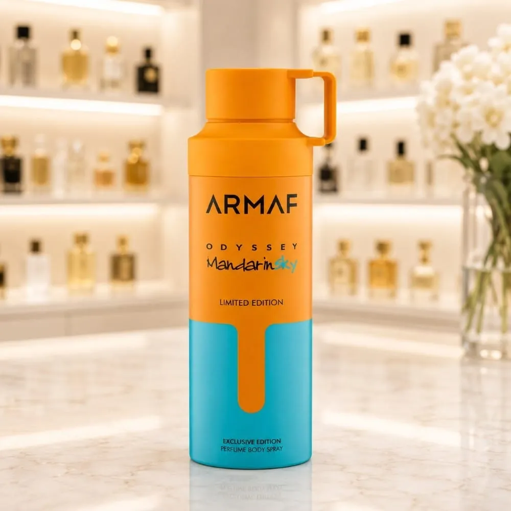 Armaf Odyssey Mandarin Sky Body Spray 200 мл – Дезодорант за мъже - Image 11