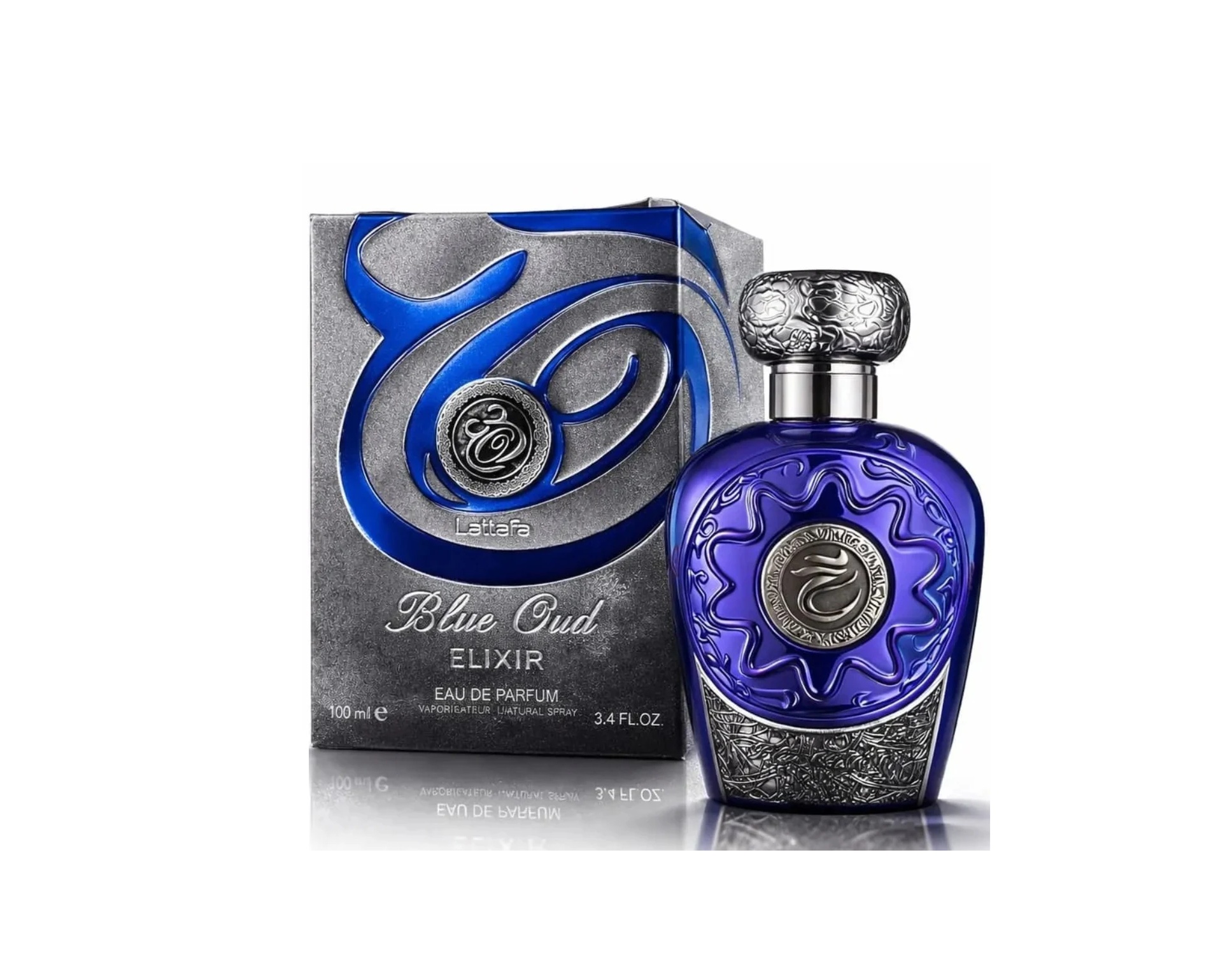 Lattafa Blue Oud Elixir EDP 100 мл – Дървесен аромат с здравец - Image 4