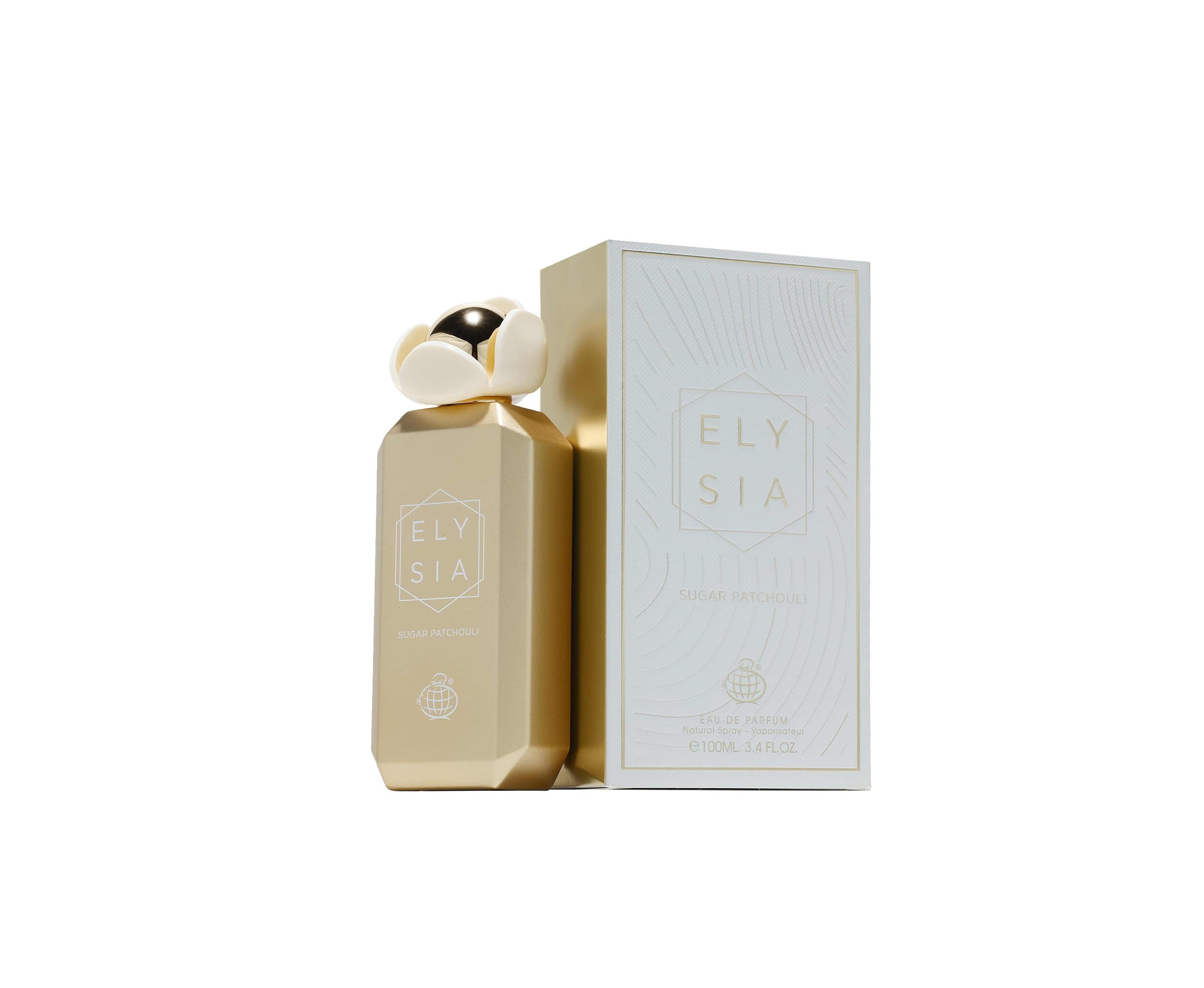 Fragrance World Elysia Sugar Patchouli EDP 100 мл – Дървесен аромат с крем брюле - Image 5