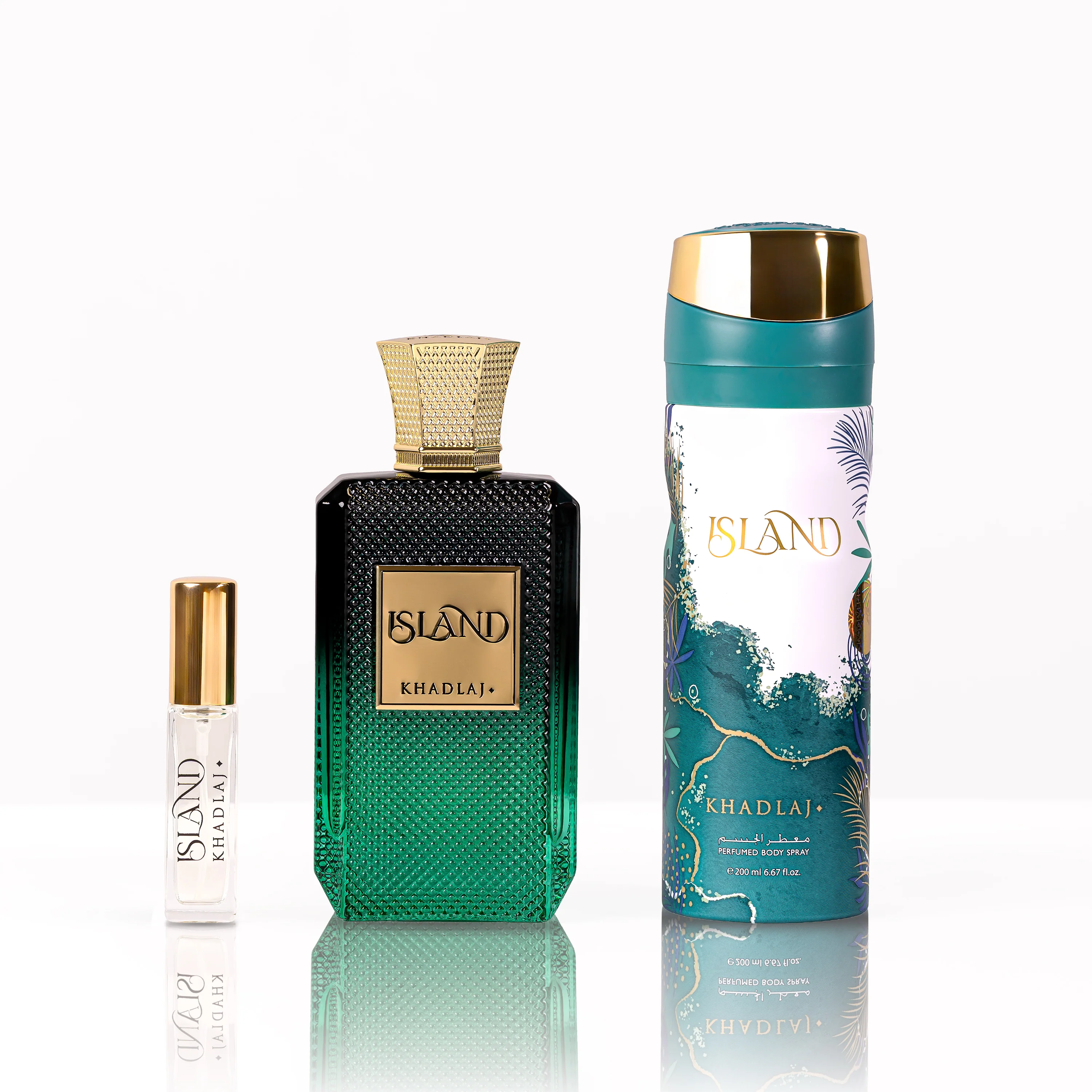 Луксозен комплект за жени и мъже – Khadlaj Island Extrait de Parfum Giftset - Image 3
