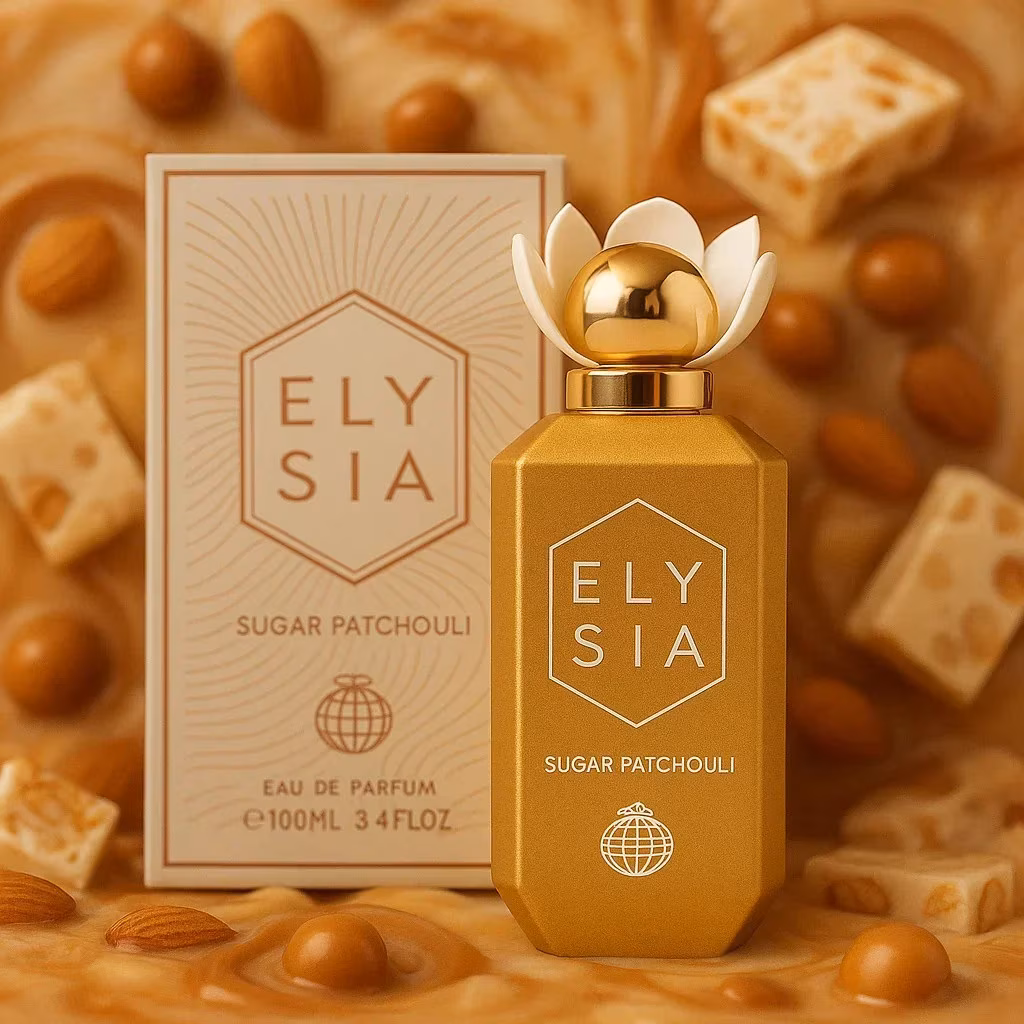 Fragrance World Elysia Sugar Patchouli EDP 100 мл – Дървесен аромат с крем брюле - Image 9