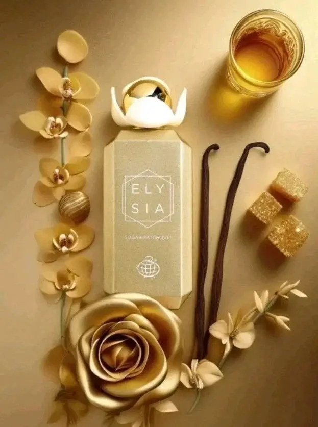 Fragrance World Elysia Sugar Patchouli EDP 100 мл – Дървесен аромат с крем брюле - Image 8