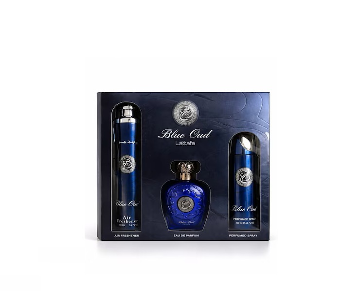 Луксозен комплект за жени и мъже – Lattafa Blue Oud Giftset - Image 2